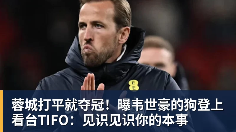 蓉城打平就夺冠！曝韦世豪的狗登上看台TIFO：见识见识你的本事