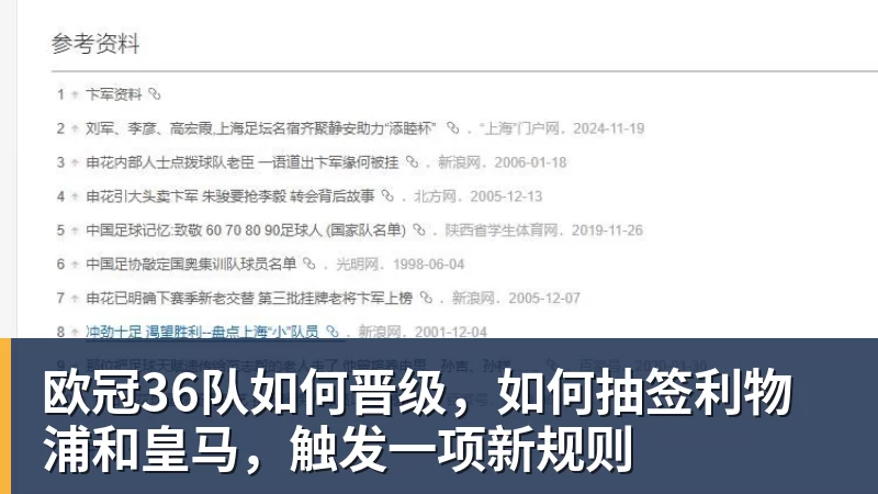 欧冠36队如何晋级，如何抽签利物浦和皇马，触发一项新规则